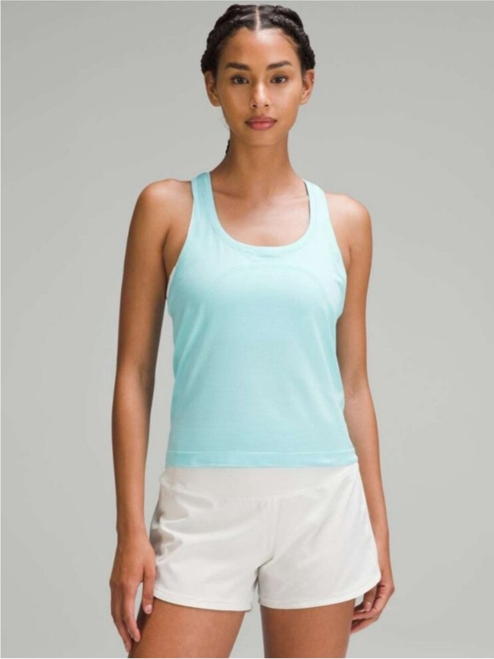Lululemon Swiftly Tech Racerback Tank Top 2.0 Race Length Cyan Blue